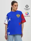 Женская футболка оверсайз / RUSSIA SPORT
