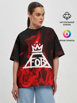 Женская футболка оверсайз / Fall out Boy