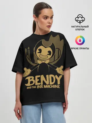 Женская футболка оверсайз / Bendy and the ink machine