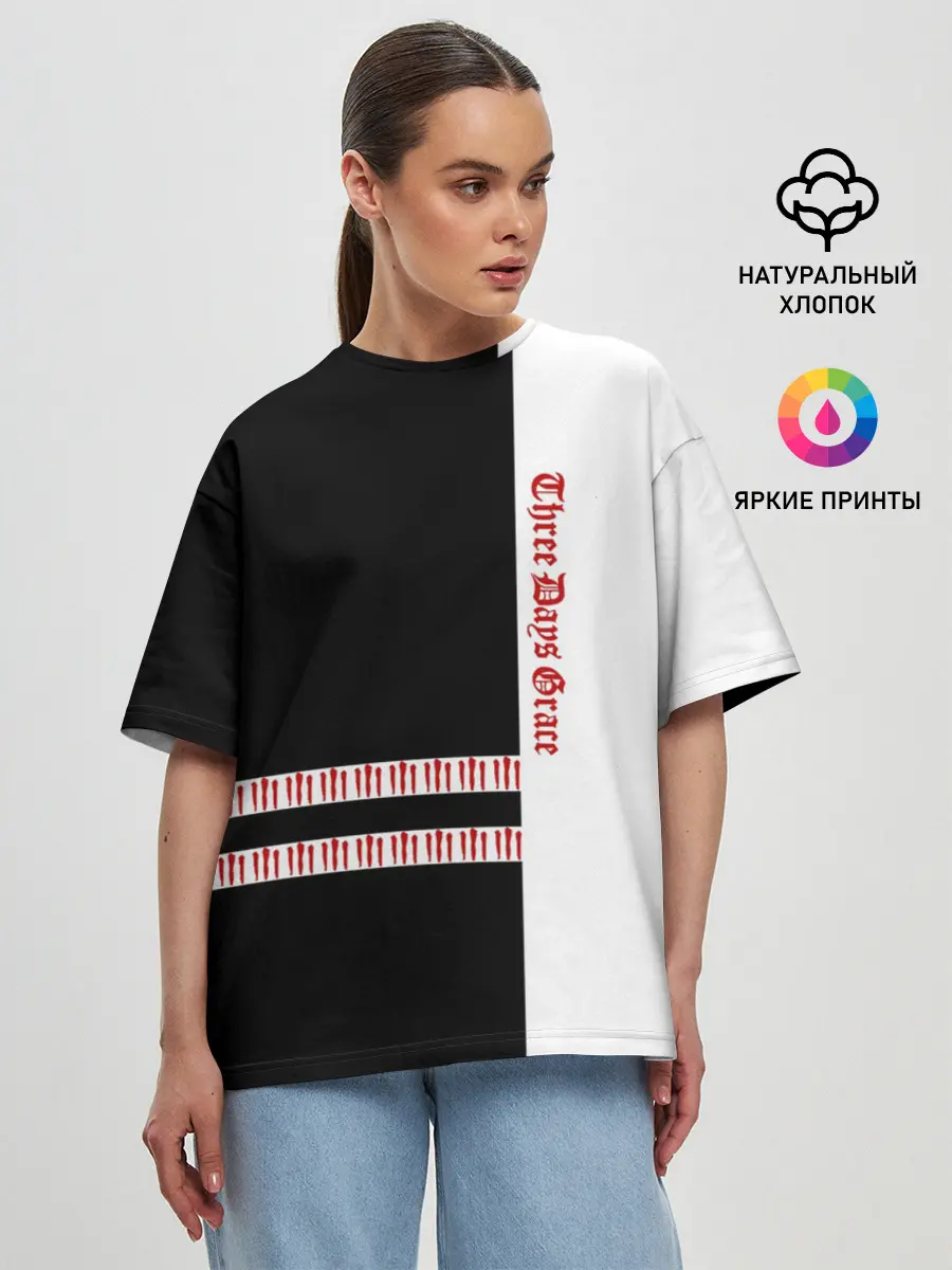 Женская футболка оверсайз / Three Days Grace