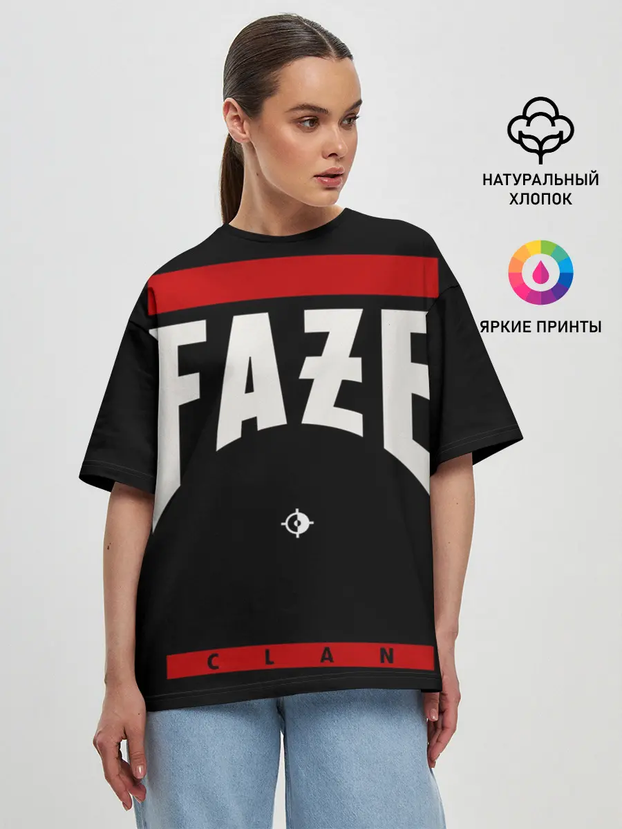 Женская футболка оверсайз / Faze Clan