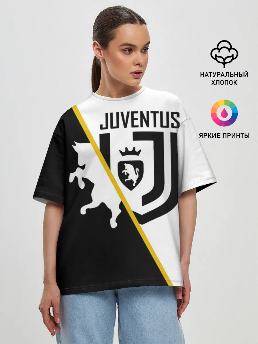 Женская футболка оверсайз / JUVENTUS.