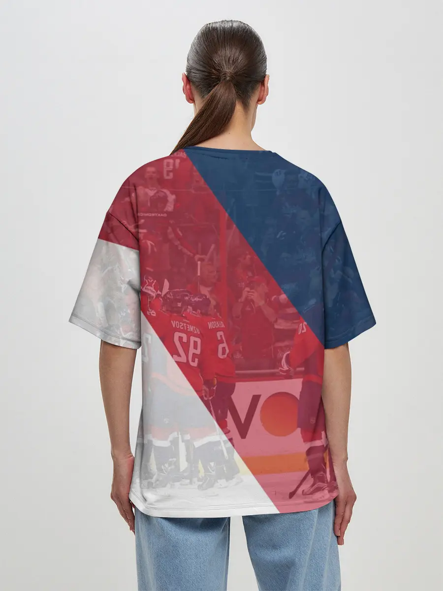 Женская футболка оверсайз / вашингтон кэпиталз