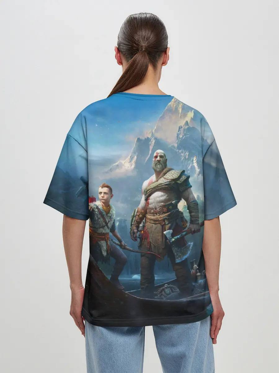 Женская футболка оверсайз / God of War