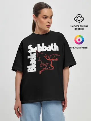 Женская футболка оверсайз / BLACK SABBATH.
