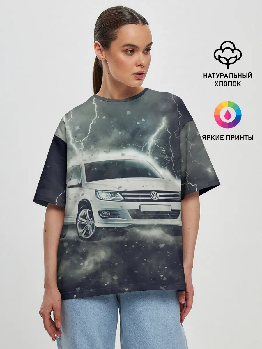 Женская футболка оверсайз / Volkswagen Tiguan