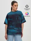 Женская футболка оверсайз / Холодные краски