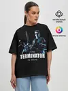 Женская футболка оверсайз / Terminator alive