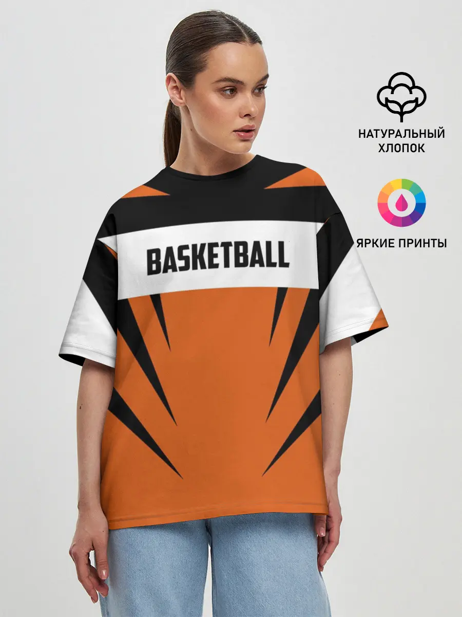 Женская футболка оверсайз / Basketball