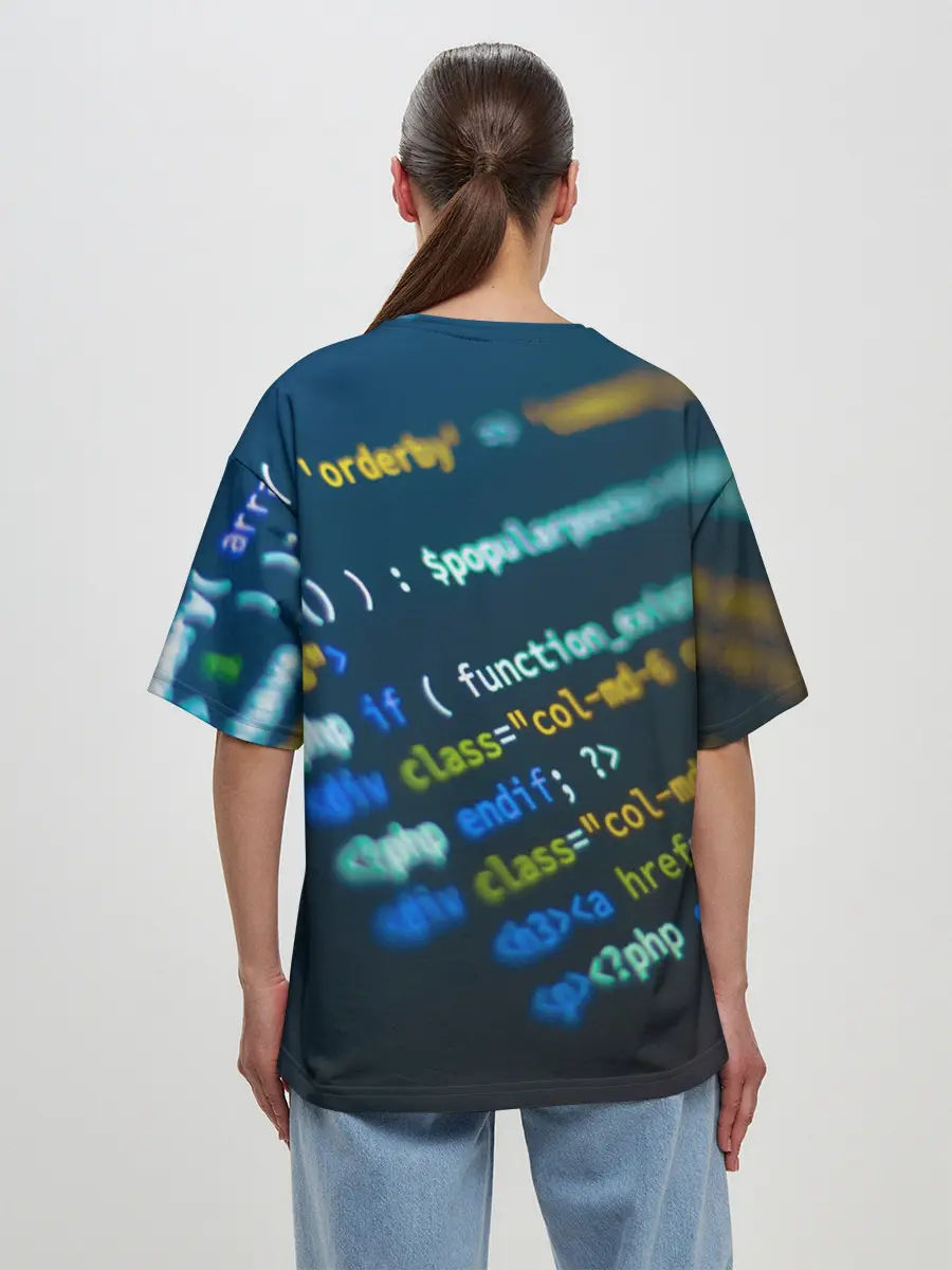 Женская футболка оверсайз / Programming collection