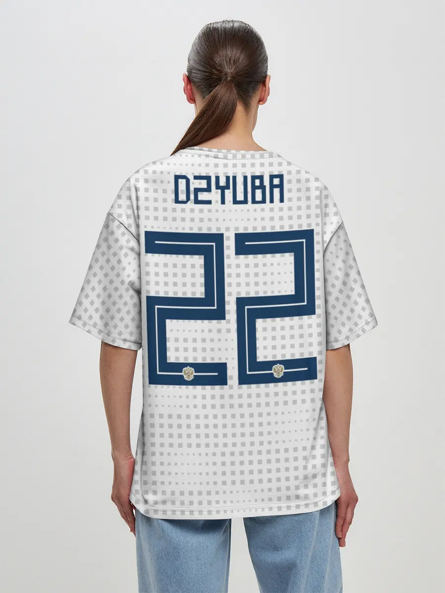 Женская футболка оверсайз / Дзюба ЧМ 2018