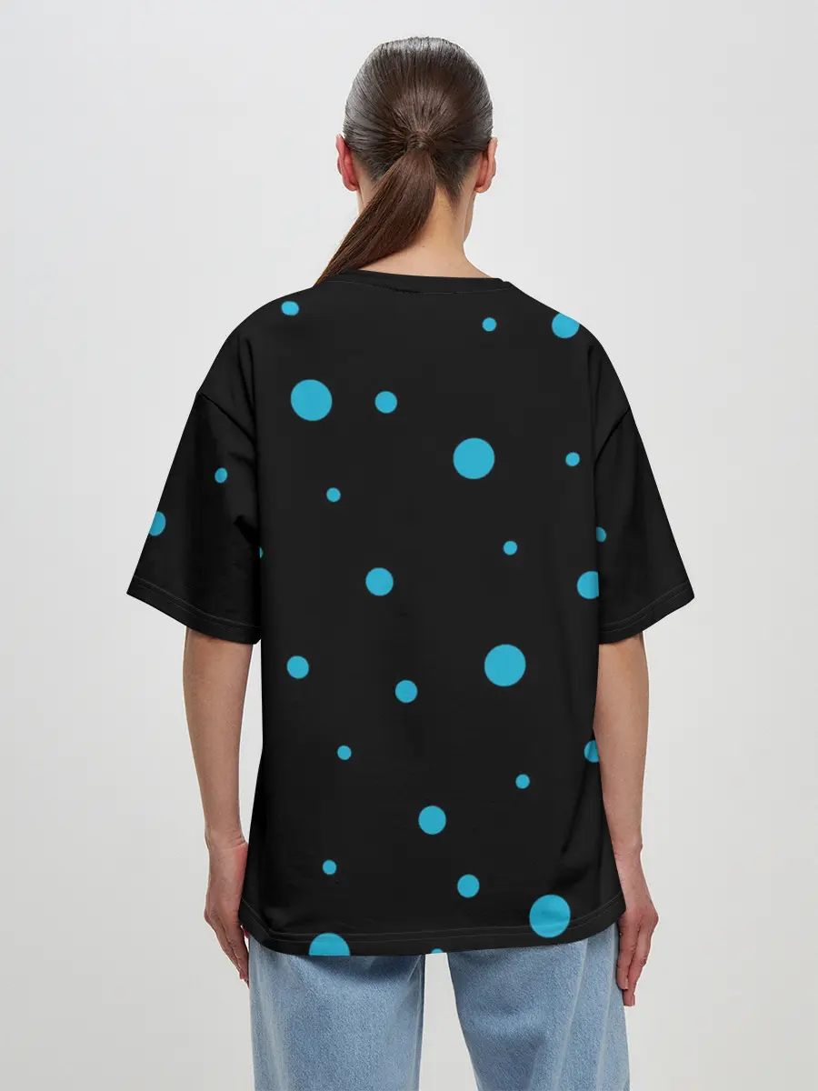 Женская футболка оверсайз / Пушистая лиса