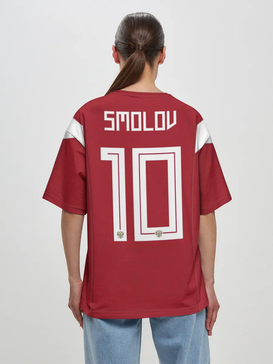 Женская футболка оверсайз / Smolov WC 2018