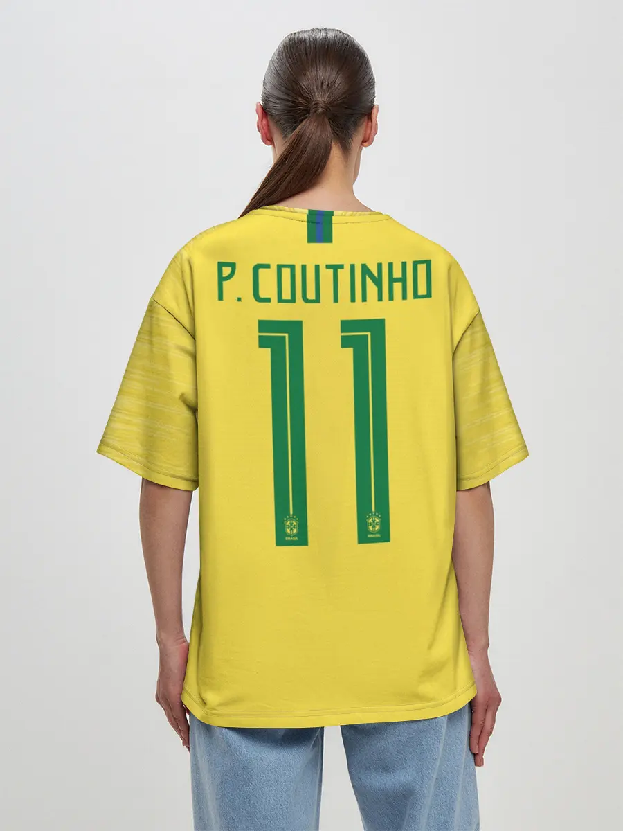 Женская футболка оверсайз / Coutinho home WC 2018