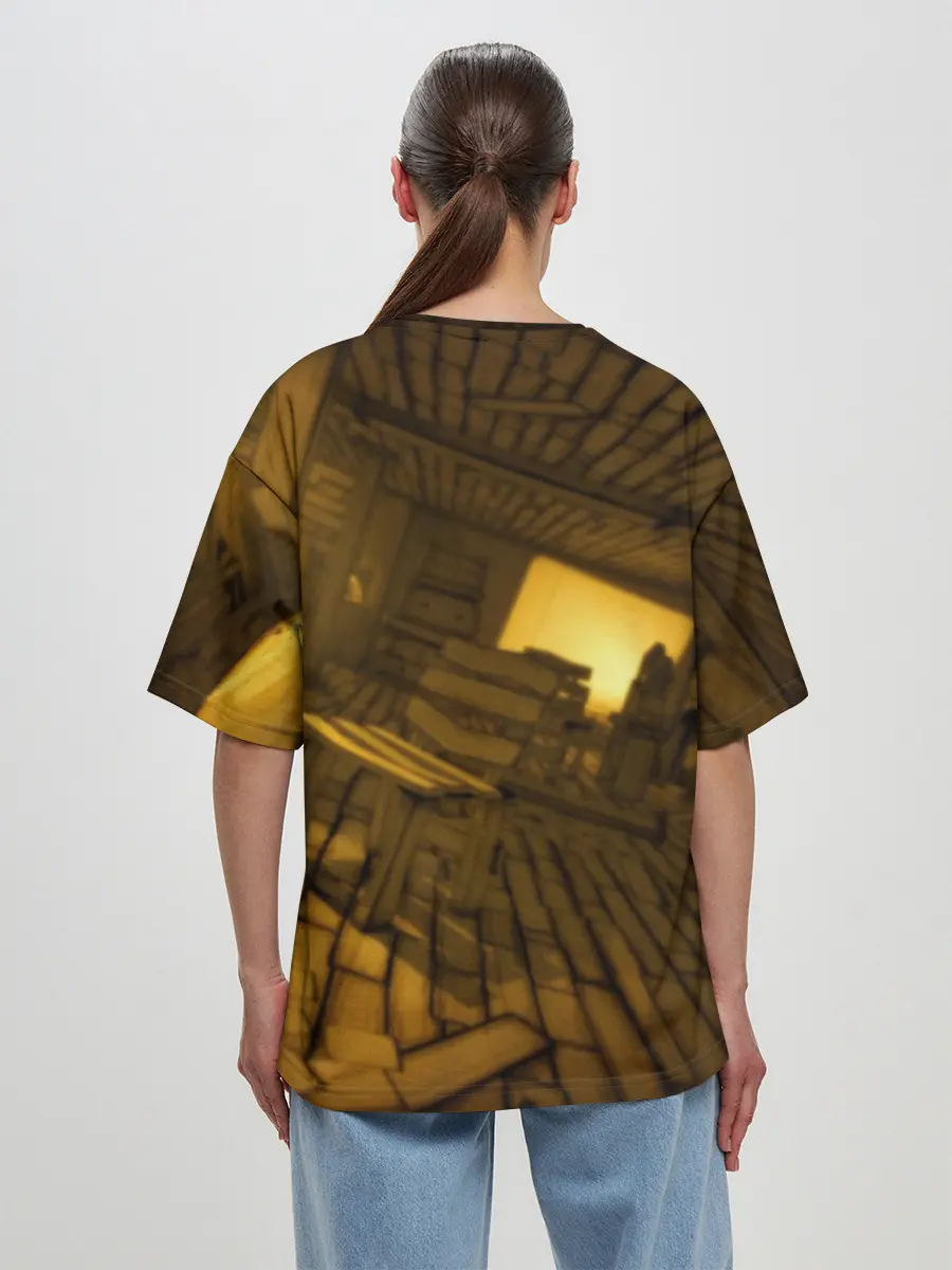 Женская футболка оверсайз / Bendy and the ink machine