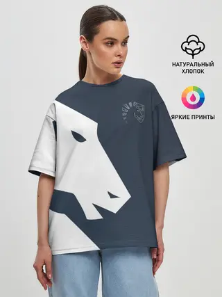 Женская футболка оверсайз / cs:go - Liquid team