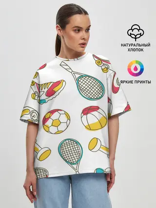 Женская футболка оверсайз / Спорт