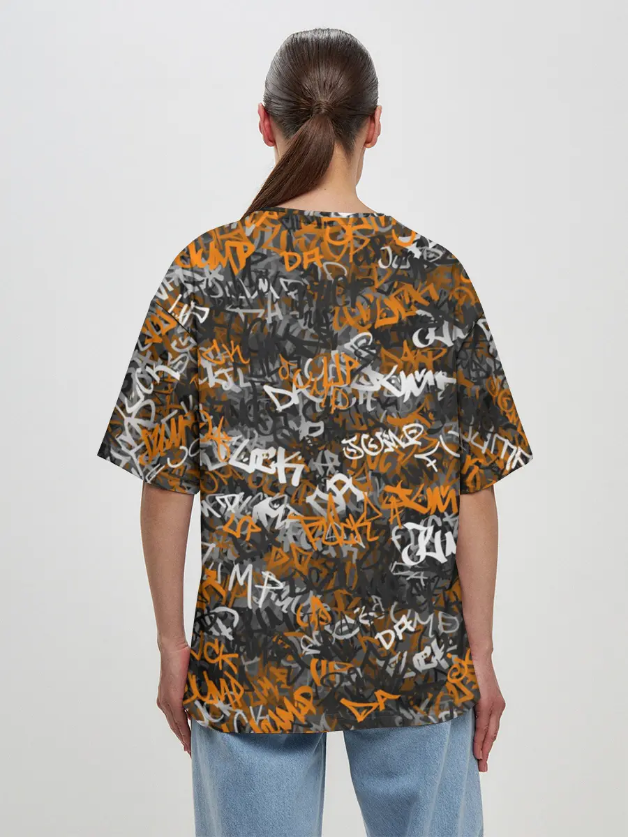 Женская футболка оверсайз / Jump da f#ck up!