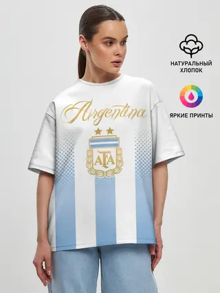 Женская футболка оверсайз / Сборная Аргентины