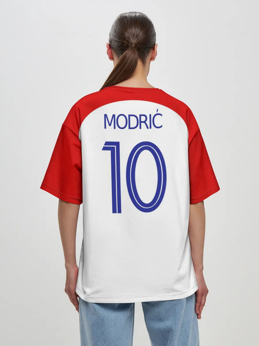 Женская футболка оверсайз / Модрич Хорватия