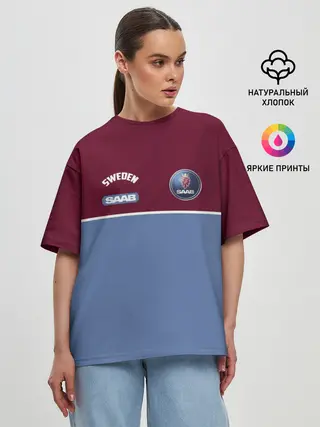 Женская футболка оверсайз / Saab