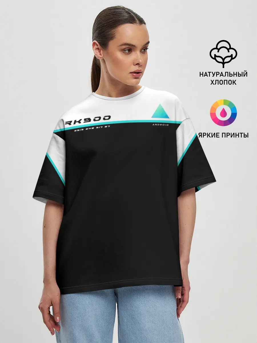 Женская футболка оверсайз / Detroit RK900
