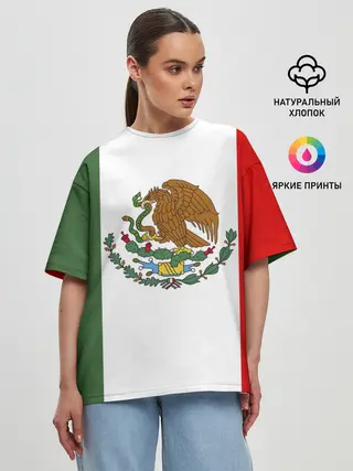 Женская футболка оверсайз / Мексика Чемпионат Мира