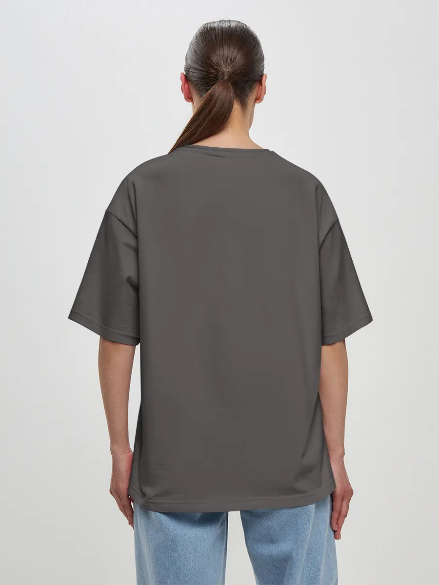 Женская футболка оверсайз / Каонаси, дракон и дворец