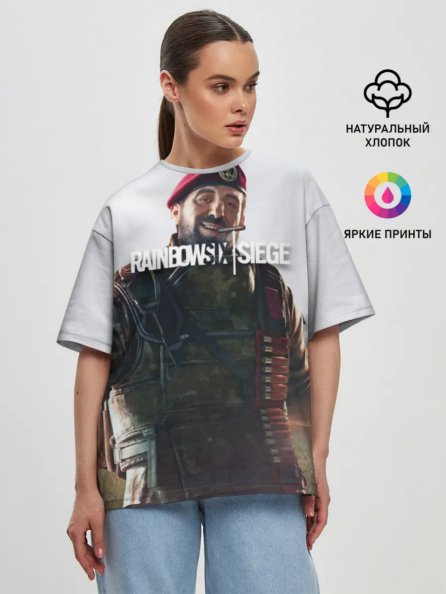Женская футболка оверсайз / RAINBOW SIX SIEGE MAESTRO