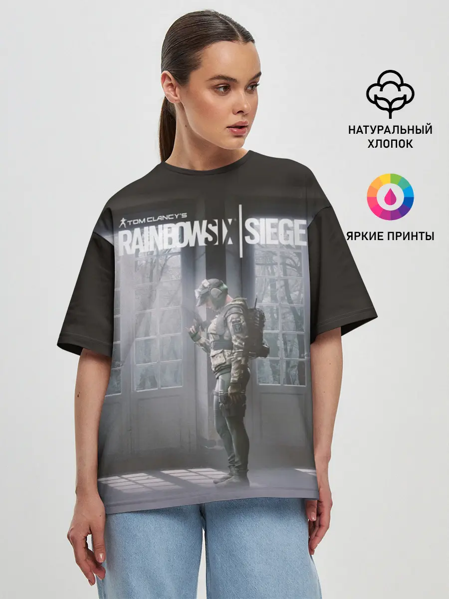 Женская футболка оверсайз / Rainbow Six: Patriots