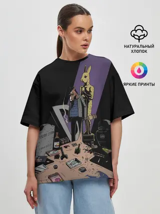 Женская футболка оверсайз / Конь БоДжек #3