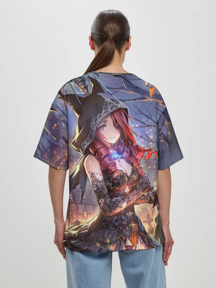 Женская футболка оверсайз / Однокрылый демон Амира