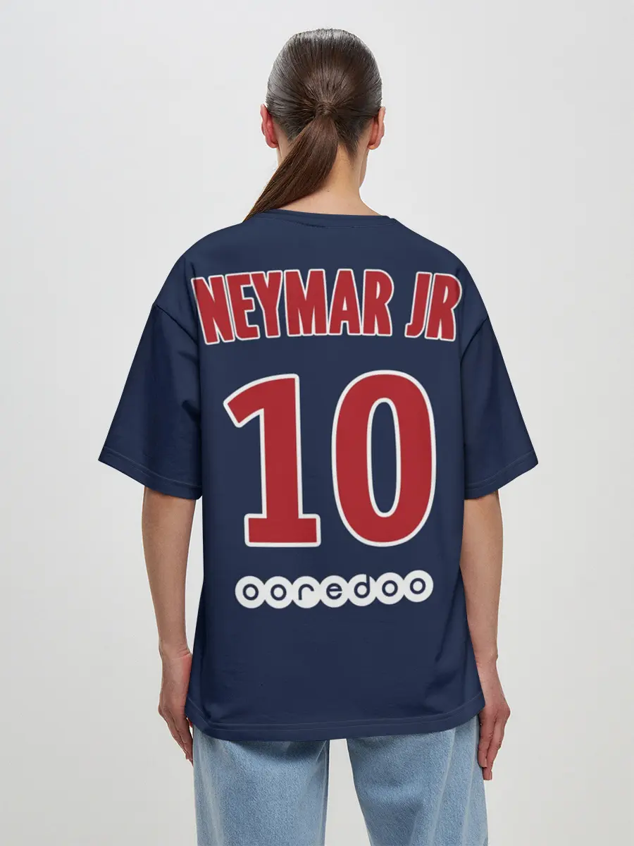 Женская футболка оверсайз / Неймар ПСЖ 18-19