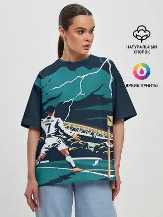 Женская футболка оверсайз / RONALDO JUVE SPORT | РОНАЛДУ