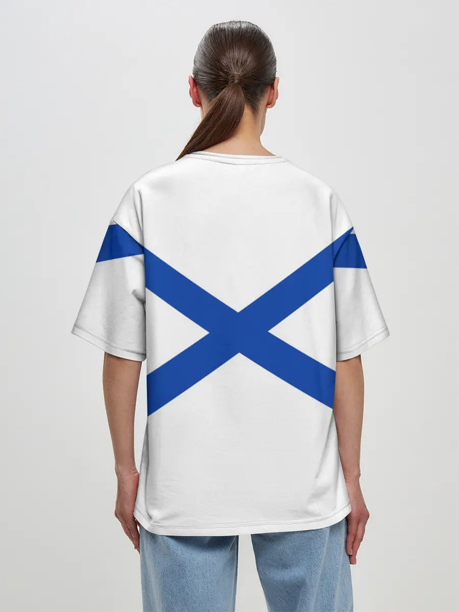 Женская футболка оверсайз / ВМФ