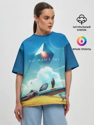 Женская футболка оверсайз / No Man’s Sky - Atlas Rises