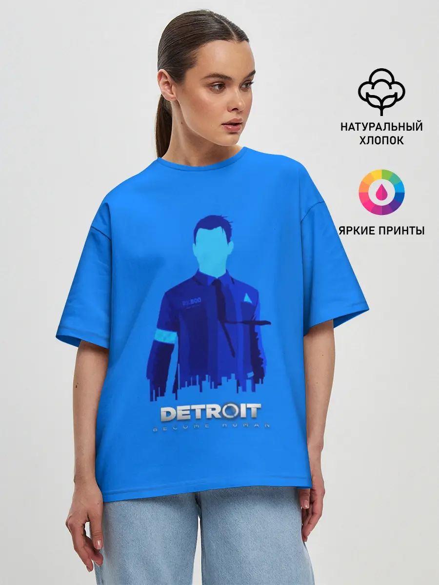 Женская футболка оверсайз / Detroit:become human