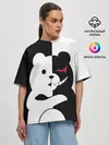 Женская футболка оверсайз / MONOKUMA / МОНОКУМА