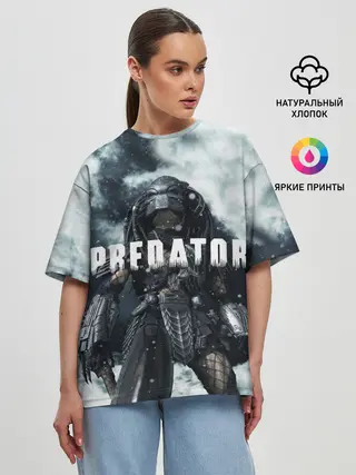Женская футболка оверсайз / Фильм /Хищник/