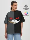 Женская футболка оверсайз / KUROKUMA x MONOKUMA