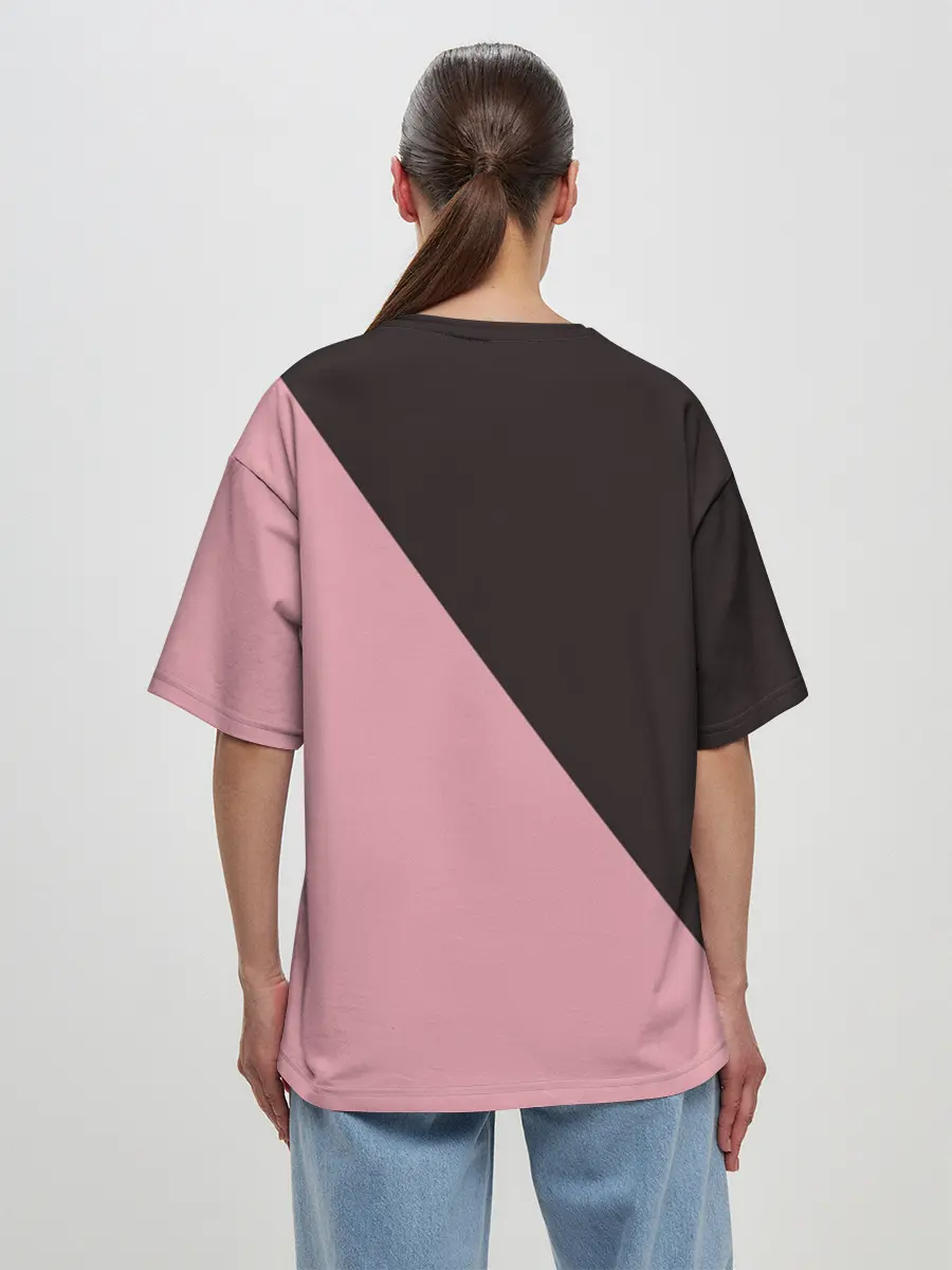 Женская футболка оверсайз / MONOKUMA X MONOMI | МОНОКУМА