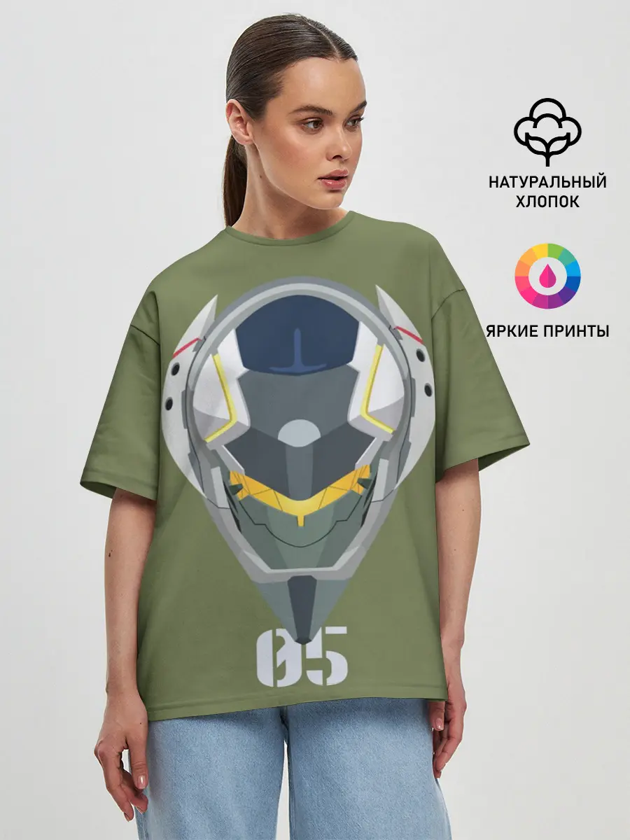 Женская футболка оверсайз / Евангелион