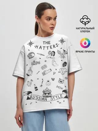 Женская футболка оверсайз / Russian style