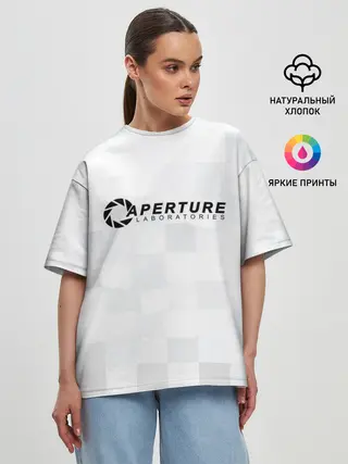 Женская футболка оверсайз / Aperture Labs