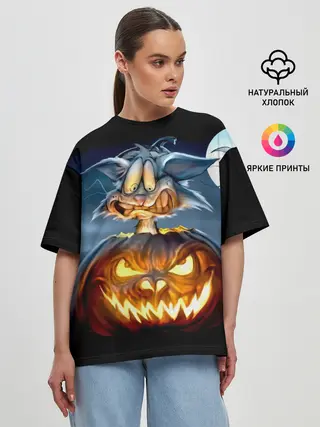 Женская футболка оверсайз / Halloween