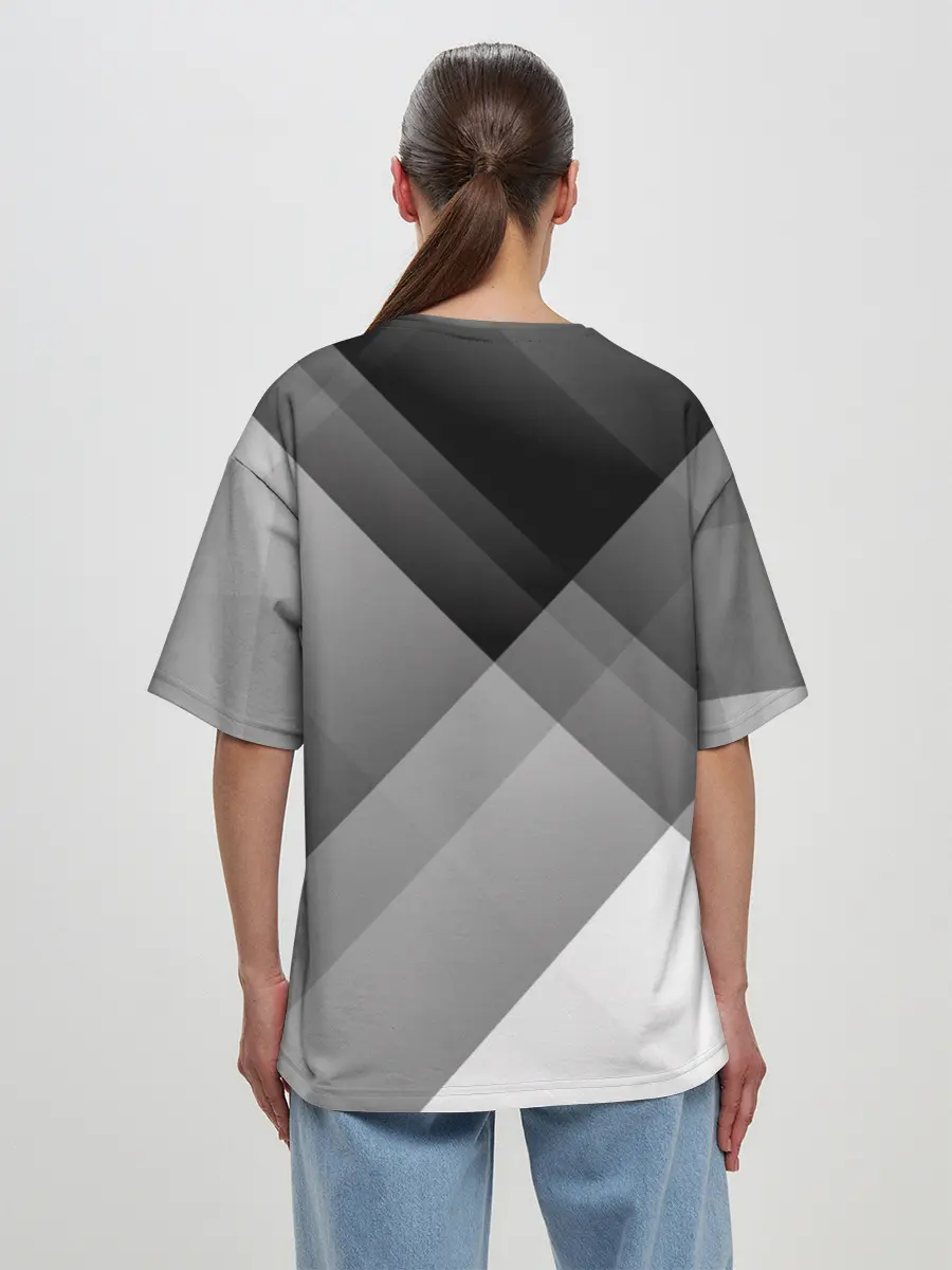 Женская футболка оверсайз / Геометрия