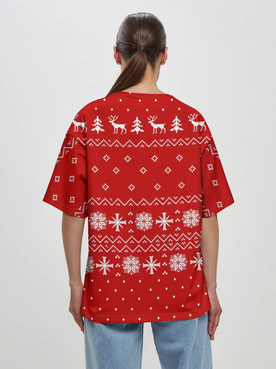 Женская футболка оверсайз / FAR CRY 5 ГРЕШНИК НОВОГОДНИЙ