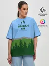 Женская футболка оверсайз / Сибирь
