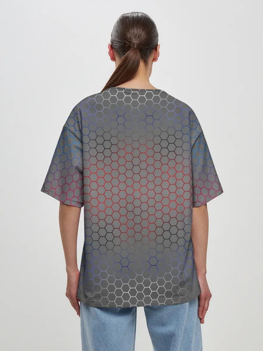 Женская футболка оверсайз / Кевлар Color Big