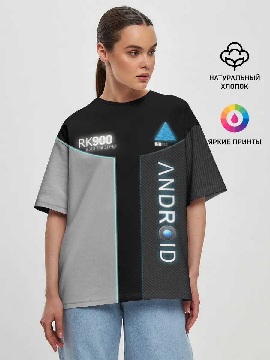 Женская футболка оверсайз / DETROIT: BECOME HUMAN.